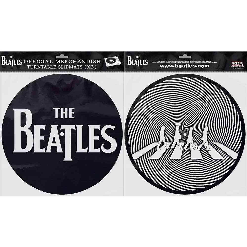 The Beatles - Drop T Logo & Crossing Silhouette Turntable Slipmat - Multicolours